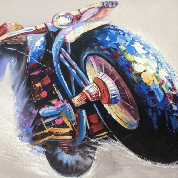 40 by 50 cm printed in canvas motorcycle art color - Picture 4 of 5